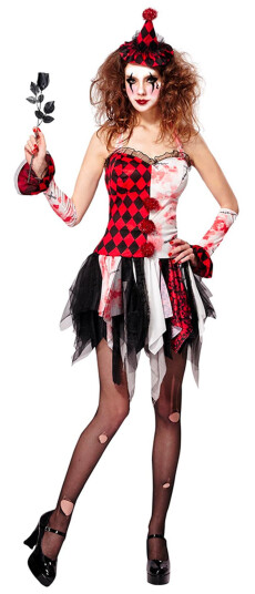 Widmann S.r.l. Harlequin Halloween Karnevalskostyme  Medium