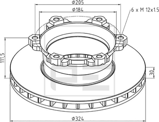 PETERS ENNEPETAL 016.294 00A Bremseskive