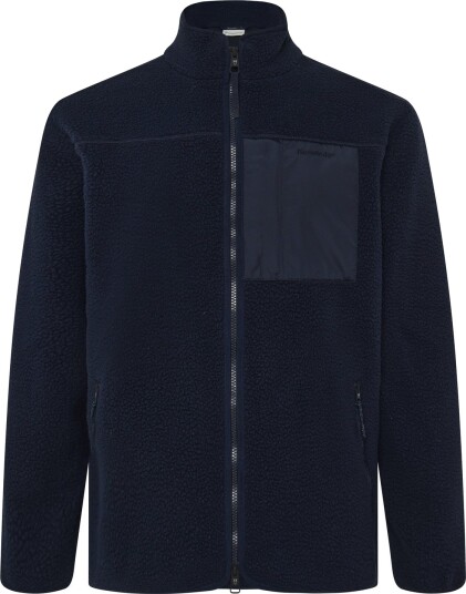 Knowledge Cotton Apparel Loose Fit Zip Fleece Grs/Vegan Blue XXL
