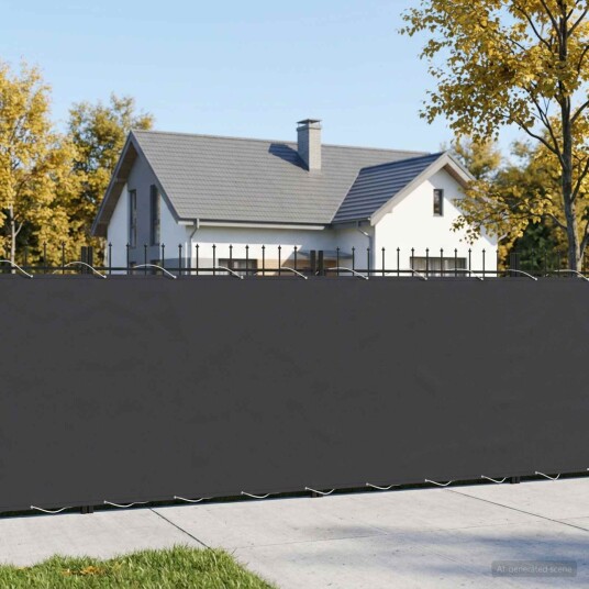 vidaXL Balkong privat skjerm 1,2 x 15 m Stoff med PU belegg Svart