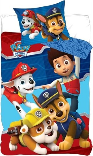 Licens Sengetøy 140x200 cm Paw Patrol 2 i 1 design 100% bomull