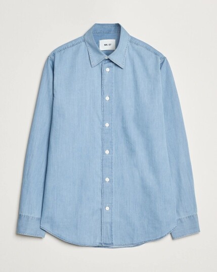 NN07 Colby Denim Shirt Bleached Indigo