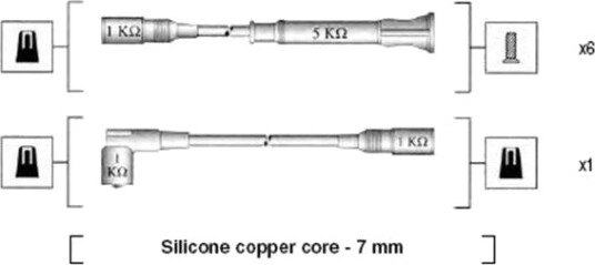 MAGNETI MARELLI 941075050547 Tennplugg kabelsett MAGNETI MARELLI 941075050547 Tennplugg kabelsett