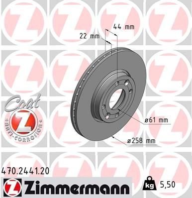 Bremseskive ZIMMERMANN 470.2441.20