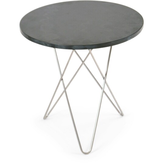 Ox Denmarq Tall Mini O Table Sidebord Ø50 cm Stål/Rustikk Skifer