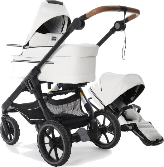 Emmaljunga Barnevogn NXT90 De Lux Outdoor Polar White Leatherette