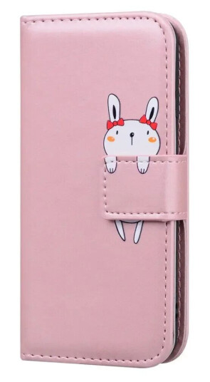 INCOVER Xiaomi 13 Flip Deksel med Stropp / Ståfunksjon / Kortholder - Rosa (Kanin)