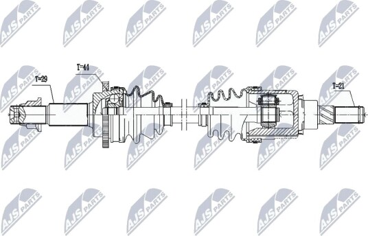 Nty Drivaksel NTY NPW NS 166 Nty Drivaksel NTY NPW NS 166
