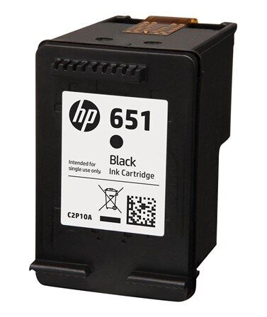 HP 651 / C2P10AE - Black ink - Blekkpatron Svart