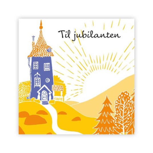 Mummi - Mummi kort dobbelt Til Jubilanten oransje