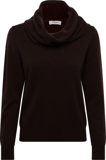 Rosemunde Rwlaica Cashmere Ls Waterfall Collar Pullover   Brown   XS