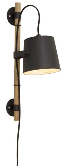 Aneta Lighting Espresso Vegglampe Sort/Tre 1571859-02-0 1639114-01-0