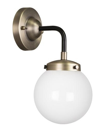 Globen Lighting Alley 1 Vegglampe Antik Messing/ Hvit 1606971-01-200 1582438-01-0 Globen Lighting Alley 1 Vegglampe Antik Messing/ Hvit 1606971-01-200 1582438-01-0