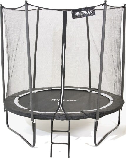 Pinepeak Trampoline Inkl Sikkerhetsnett 244 cm Svart