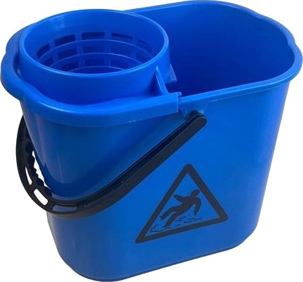 Spand Vindy Minimop 12Ltr Med Presse/Skrå Hjørner Blå Til Rundmopper,10 Sæt/Krt