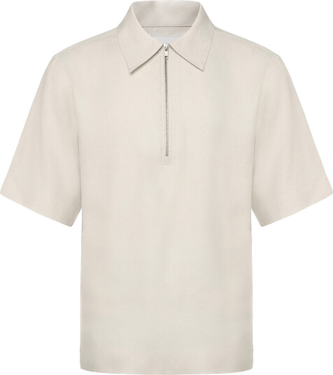 NN.07 Bruno 1808 Half Zip Polo Cream M NN.07 Bruno 1808 Half Zip Polo Cream M