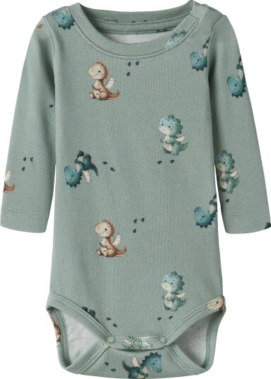 Name It Body I/e - NbmKarlos - Green Miljø - Name It - 50 - Langermet Body - Grønn