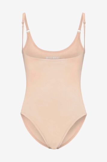 Bye Bra Forming av kroppen Soft Touch Seamless Bodysuit Open Bust firm support Beige