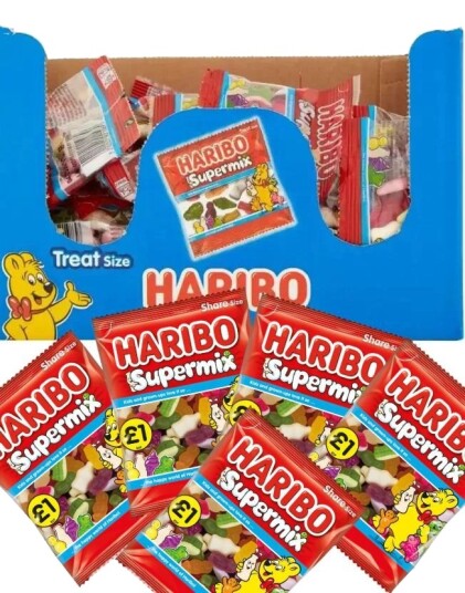 100 stk Haribo Supermix Minis Hel Eske 1,6 kg