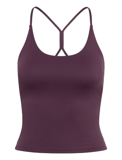 Gina Tricot Detailed Back Yoga Singlet   Burgundy   XL