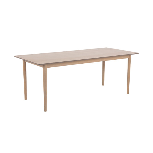 A-Møbler Amager spisebord 200cm x 90cm i hvitoljet eikefinér