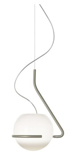 Foscarini Tonda Taklampe Liten Titanium/ Hvit