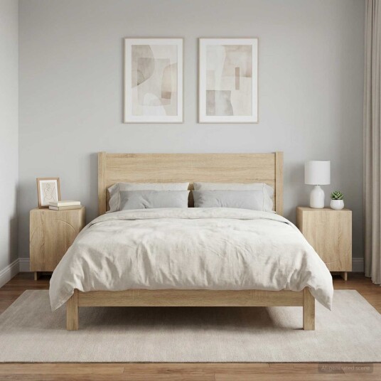 vidaXL Nattbordskap 2 pcs Sonoma eik 33,5 x 34,5 x 50 cm