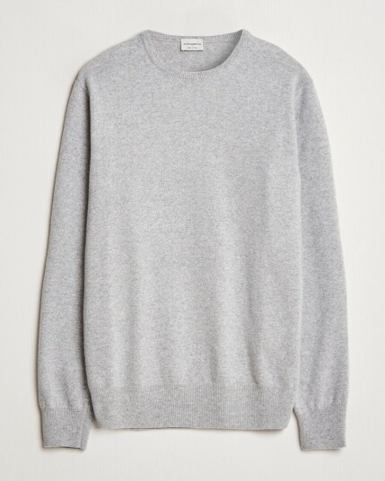 Morgano Wool/Cashmere Crewneck Mid Grey Morgano Wool/Cashmere Crewneck Mid Grey