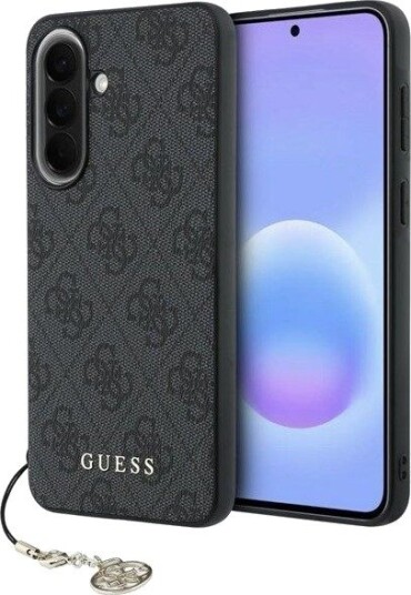 GUESS 4G Charm Case for Samsung Galaxy A37 5G - Black