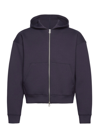 Weekday Simon Scuba Zip Hoodie - Navy - XL