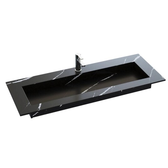 Dansani Inzo Angular Servant Silestone B60-165xh1,20xd45,50cm Eternal Marquina / 120cm