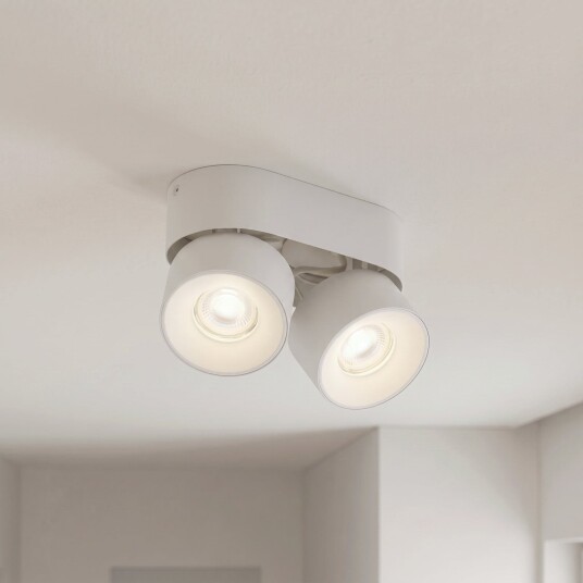 Taklampe PRIOS Rotari basic dimmbar Hvit Stue Metall Moderne 9 15.2 Hvit