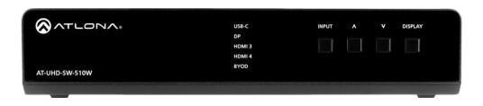 ATLONA AT-UHD-SW-510W 4K/UHD Five-Input Universal Switcher with Wireless Presentation Link - video/audio switch - 5 porter - Styrt - rackmonterbar ATLONA AT-UHD-SW-510W 4K/UHD Five-Input Universal Switcher with Wireless Presentation Link - video/audio switch - 5 porter - Styrt - rackmonterbar