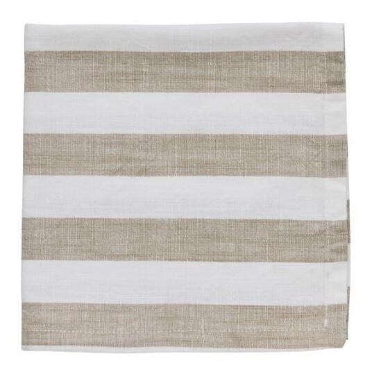 Lene Bjerre Olivia tøyserviett 40x40 cm hvit/beige Lene Bjerre Olivia tøyserviett 40x40 cm hvit/beige