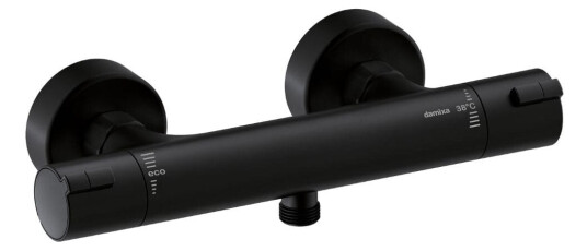 Damixa Mini Luxe Dusjbatteri Svart Matt / Stuss ned