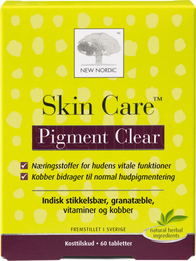 New Nordic Skin Care Pigment Clear 60 Tabletter New Nordic Skin Care Pigment Clear 60 Tabletter