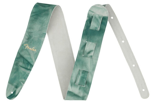 Fender Tie Dye Leather Strap Sage Grønn