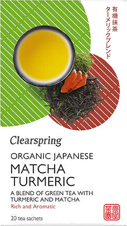 Clearspring Grønn Te M. Matcha & Gurkemeie Ø - 20 Poser Clearspring Grønn Te M. Matcha & Gurkemeie Ø - 20 Poser