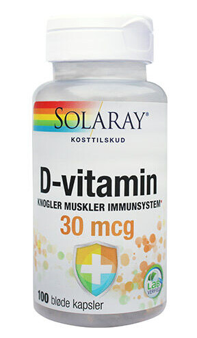 Solaray D-vitamin 100 Kapslar
