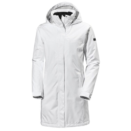 Helly Hansen Dame Aden Lang Isolert Regnfrakk Hvit L HvitL Helly Hansen Dame Aden Lang Isolert Regnfrakk Hvit L HvitL