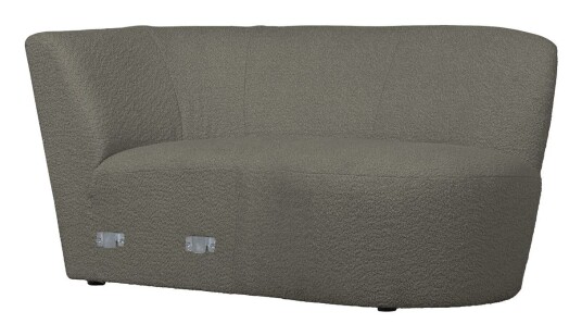 WOOOD Coco Chaiselounge Modul, Høyre, Warm Green Bouclé Unoliving