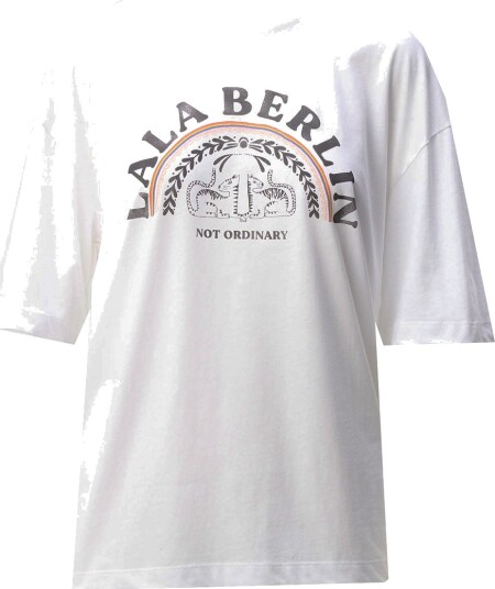 Lala Berlin T skjorte Celia Ikke vanlig White Lala Berlin Medium T skjorte Hvit