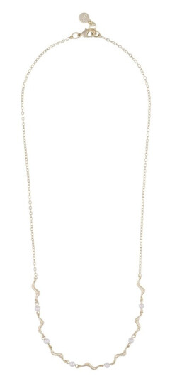 Snö Of Sweden Line Pearl Necklace Gold/White 42cm Snö Of Sweden Line Pearl Necklace Gold/White 42cm