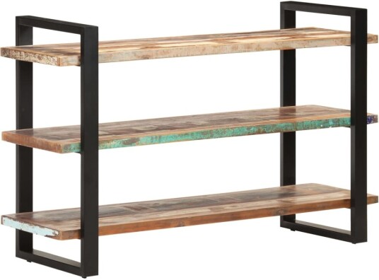 Skjenk med 3 hyller 120x40x75 cm gjenvunnet heltre 8720286068939