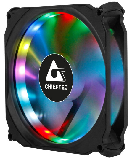 Chieftec CF-1225RGB 120mm RGB Kabinettvifte med 1200 RPM og 53 CFM Luftstrøm Chieftec CF-1225RGB 120mm RGB Kabinettvifte med 1200 RPM og 53 CFM Luftstrøm
