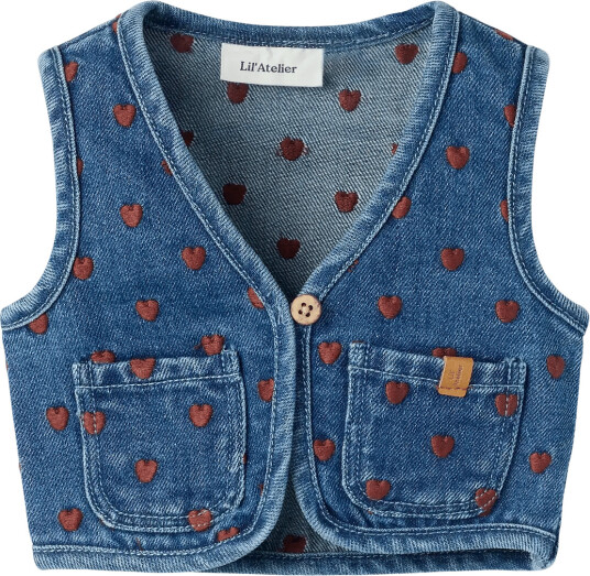Lil"Atelier Nbfliva Loose Dnm Vest 2001 Se Lil Blue 68