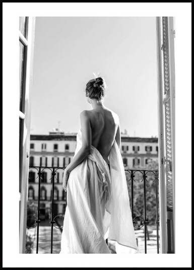 Woman on Balcony Plakat Plakat / 100x150cm