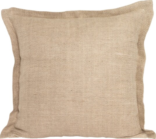Lama putetrekk Herringbone lin 50x50 Beige