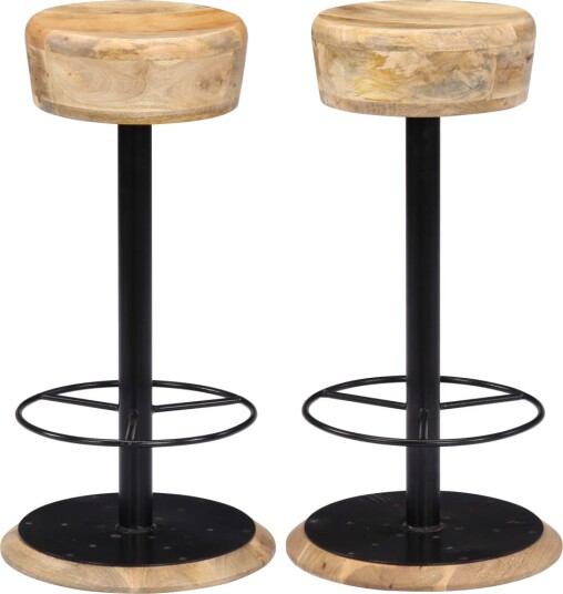 vidaXL Barstoler 2 stk heltre mangotre