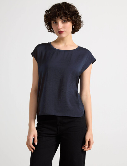 Lindex Top Natalie Color - Navy - XXL